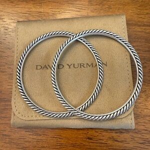 David Yurman Twisted Silver Bangles